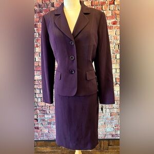 NWT~ Kasper~size 12~ Deep Plum~ Skirt and Blazer Set~ Gorgeous Color and Style